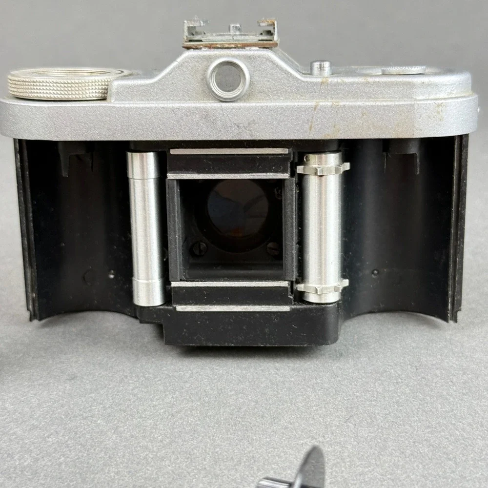 Zeiss Ikon Taxona 35mm Camera Carl Zeiss Jena 37.5mm f3.5 Silver Black Fair